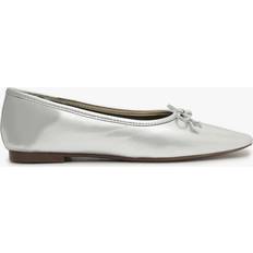 Silver Ballerinas Arissa Silver Metallic Leather - Silver