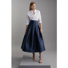 Karen Millen Skirts Karen Millen Twill Woven Prom Maxi Skirt - Navy