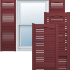 Window Shutters Ekena Millwork Cathedral Top Open Louver Shutters 12 x 25 in Pair Window Shutter Width 11.5"
