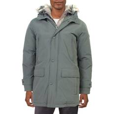 Cotton - Men Coats Michael Kors Men's Heavyweight Hooded Snorkel Parka Coat - Olive