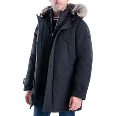 Fur Coats Michael Kors Men's Faux Fur Warm Parka Coat - Blue