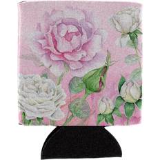 Pink Bottle Coolers Carolines Treasures Rose Garden Can or Hugger Multicolor Bottle Cooler