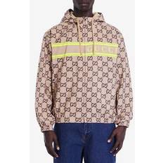 Gucci Men Jackets Gucci Hooded Nylon Jacket - Beige