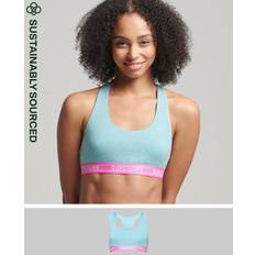 Superdry Women Underwear Superdry Multi Logo Crop Lette Bra - Blau