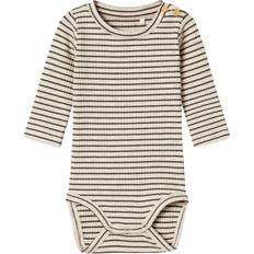 Name It Baby Striped Body Stockings - Bracken (13223310)