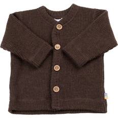 Bruna Koftor Barnkläder Joha Ull Cardigan - Dark Brown