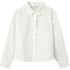 134/140 - Piger Skjorter Name It Skjorte - Bright White/Studs