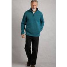 Fleece Jumpers & Pile Jumpers - Turquoise Weird Fish Stowe Eco 1/4 Zip Soft Knit Fleece - Deep Teal