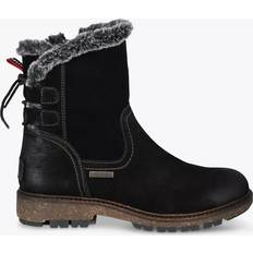 Waylon 03 Suede Faux Fur Trim Boots - Black