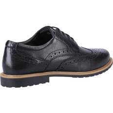 Oxford Hush Puppies Verity Leather Women's Black Brogues Shoes - Black