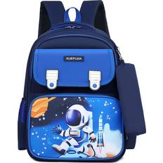 Veishet (Astronaut) And Cute Practical Kids Backpack With Cartoon Design For 1st To 2nd Grade School Use