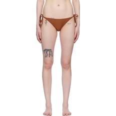 Ganni Brown String Bikini Bottoms - Copper Brown