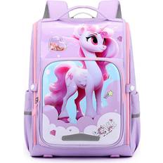 Veishet (Purple) Spacious And Light School Backpack For Children With Cute Cartoon Design