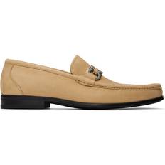 Nubuck Loafers Ferragamo Gancini Ornament Loafers - Light Camel