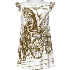 Nightwear Kll Old Wagon Print Nightgown - Black