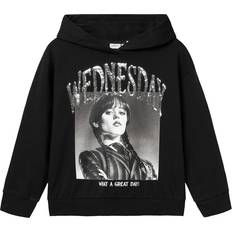 Name It Ensfarvet Hoodies Name It Wednesday Sweatshirt - Sort