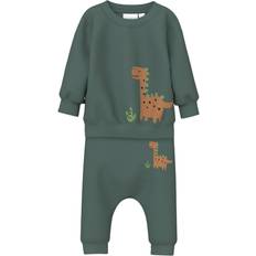 3-6M Sweats Name It Bluse - Dark Forest/Dinosaur