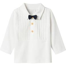 Hvid Bluser & Tunikaer Name It Regular Fit Top Med Lange Ærmer - Bright White