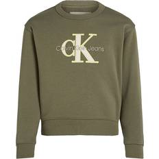 Grøn Sweatshirts Calvin Klein Boxy Logo Sweatshirt - Dusty Olive