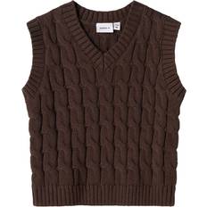 Veste Børnetøj Name It Organic Cotton Knitted Vest - Bracken (13235403)