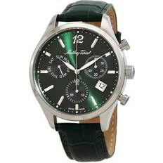 Adult - Green Wrist Watches Great Gems UnbeatableSale, Urban Chronograph Leather Green Black Adult