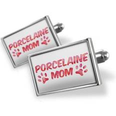 Cufflinks Neonblond Cufflinks Dog & Cat Mom Porcelaine