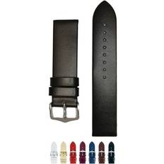 Watch Straps Hirsch Premium Batteries, Wild Calf Smooth Calf Leather (Black) M 14mm Gold buckle