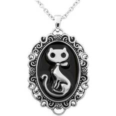 Special Sparkle 1.97 x 1.38 in. Cat Silhouette Cameo Necklace