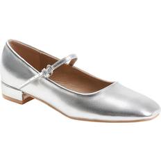 Minsk Metallic PU Buckle Detail Pumps - Silver