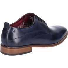 Base London Script Washed Leather Oxford Shoes - Navy