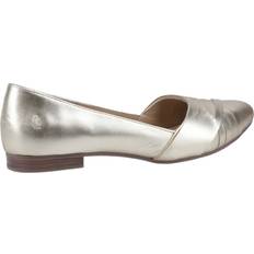 Gold Low Shoes Hush Puppies Marley Ballerina Leather Women's Flats - Gold