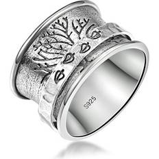 Jqueen Watch winders, Anxiety Ring for Women 925 Sterling Silver Spinner Ring Tree of Life Fidget Anxiety Relief Rings