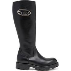 Diesel Dam Kängor & Boots Diesel D-Hammer Bottes Hauteur Genou Cuir - Noir