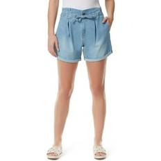 Anne Klein Shorts Anne Klein Pleated Belted Denim Shorts - Women's