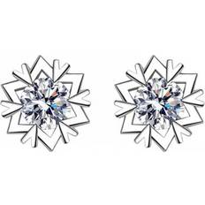 Earrings Eqwljwe Realhomelove, Clearance! Snowflake Diamond Earring Silver Stud Earrings Crystal Jewelry Gifts For Mom Girlfriend