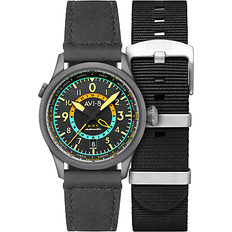 AVI-8 flyboy tropical grey wingman worldtimer gmt automatic av-4120-04