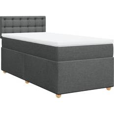 Senge & Madrasser vidaXL Med Madras 80x200 cm Stof Mørkegrå Kontinentalseng