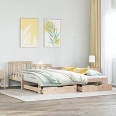 Senge & Madrasser vidaXL Daybed Med Udtræk Og Skuffer Uden Madras 90x190 cm