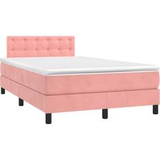 Roze Bedden vidaXL Boxspring met Matras en LED 120x200 cm