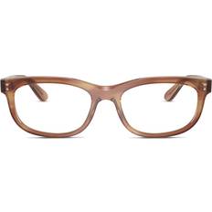 Ray-Ban Multicolored Glasses Ray-Ban Balorette Striped Brown Clear Lenses Polarized 56-19 (56-19)