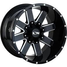 20" - Black Car Rims Ion Milled Gloss Black Wheel 141 20 x 9 inches