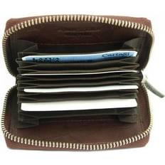 Coin Purses Italian Artisan Alessio Calfskin Soft Leather Coin Purse - Dark Brown