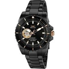 Adult - Automatic Wrist Watches 450 Automatico Open Heart Black Automatic 100M Watch, White Adult