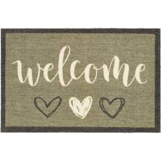 Multicoloured Entrance Mats My Welcome Doormat 50 x 75 cm Green