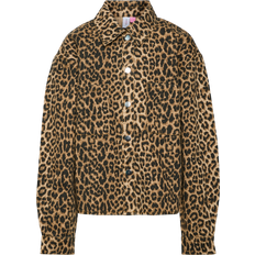 Kunstleder Jacken Vero Moda VmTullah Jeansjacke - Silberner Nerz/Leopard