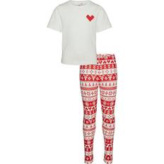 Bomuld Pyjamasser Vero Moda VmChris T-shirt - Chinese Red/Heart