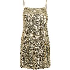 Guld Kjoler Pieces Kjole - Gold Colour Sequins