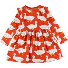 Småfolk Klänningar Barnkläder Småfolk Grenadine Dress with Geese -