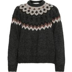 InWear Overdele InWear TeylorIW Fair Isle Pullover - Dark Grey