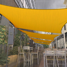 Yellow Sail Awnings Rectangle Sun Shade Sail 7' x 12'